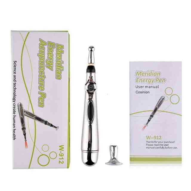 Elektronické akupunktúrne pero elektrické meridiány laserová terapia, liečte mikroprúdové masážne pero