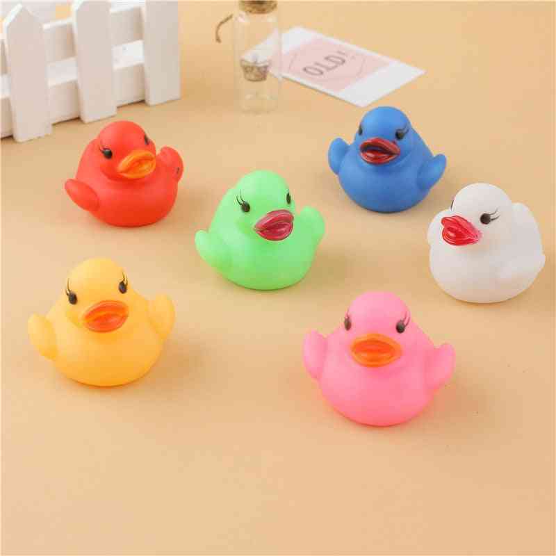 New Cute Rubber Duck For Baby Shower - Multi Color Flashing Light Duck Toy For Kids Bathroom