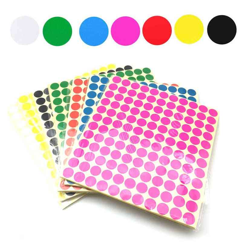 Colorful Empty Paper Sticker - Essential Oil Bottle Cap Lid Label Blank Round Circles Stickers