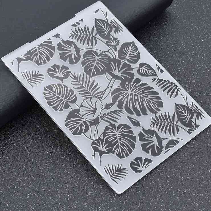 Turtle Leaves Plastic Embossing Folder For Diy Scrapbooking, Photo Album, Paper Card Making Crafts