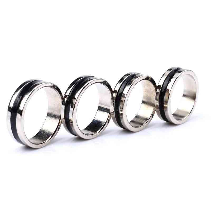 Black Circle Pk Ring Magic Tricks Strong Magnetic Ring Coin - Finger Decoration Magic Ring Props Tools