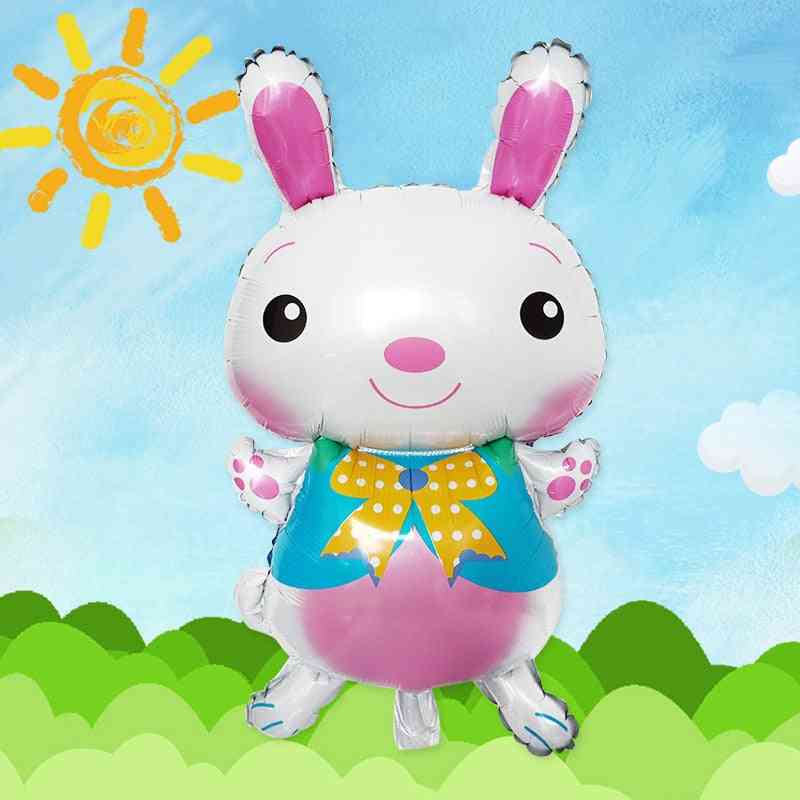 Cute Cartoon Rabbit-aluminum Film Balloon For Easter Party Decoration