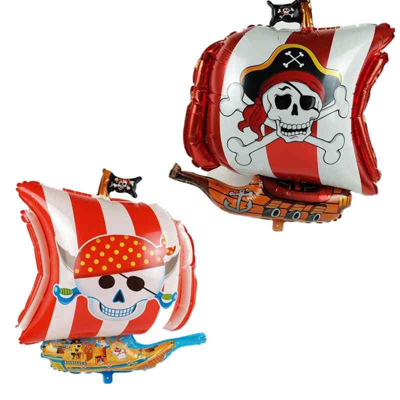 Balonska igrača iz aluminijastega filma - risanka animacija piratska ladja slamnati klobuk luffy igračka
