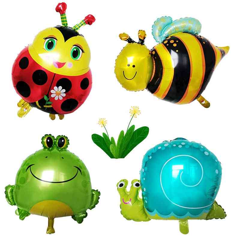 Cartoon Insect Modeling Ladybug Bees Frog Snail Aluminum Film Balloon  - Birthday Decorative Room Balloon