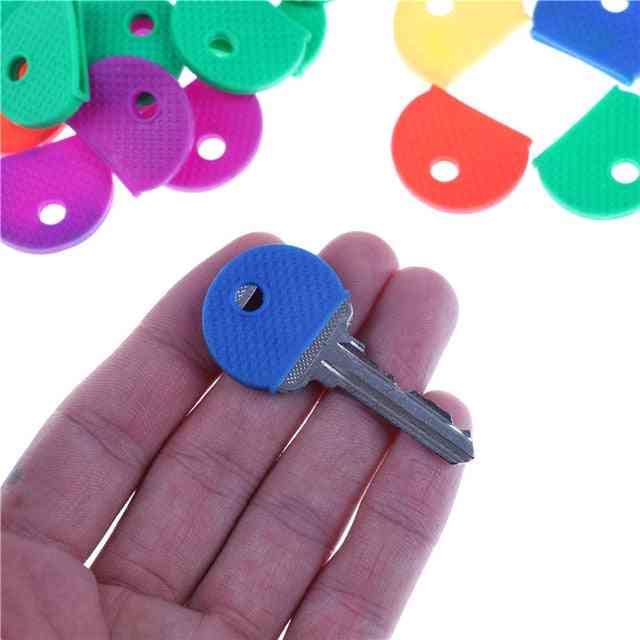Mode ihåliga flerfärgade gummi softkey lås nycklar lock - 10st