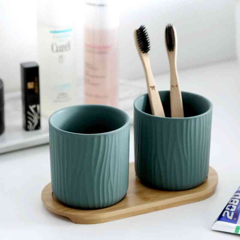 керамика чаши за гаргара чаша комплект за баня - поставки за четки за зъби
