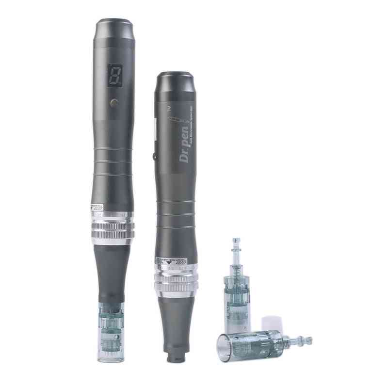 Profesjonalny bezprzewodowy wyświetlacz cyfrowy -6 poziomów dr. pen ultima m8 microneedling pen z akumulatorowymi zestawami do pielęgnacji skóry - wtyczka UE
