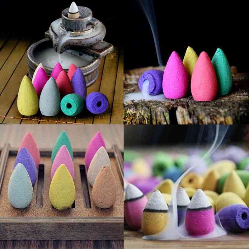 Natural Tower Cones Lavender Jasmine Backflow Incense Cones Hollow Buddhism Smoke Sandalwood Aromatherapy, Incense & Incense Burners