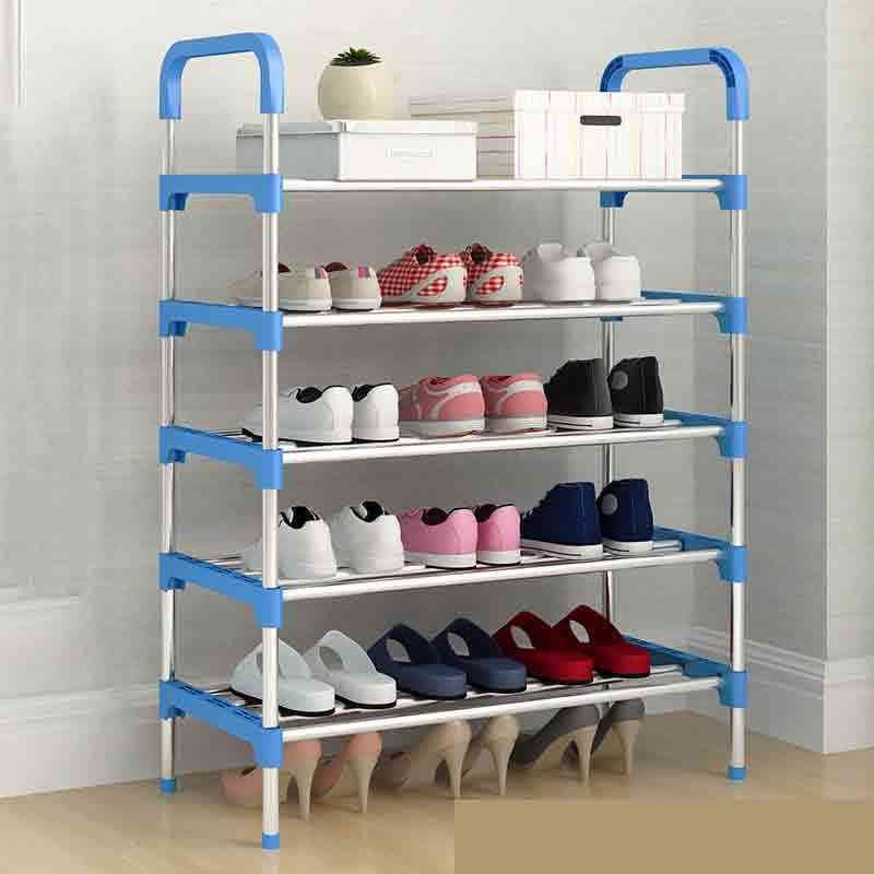 Aluminum Metal Standing Shoe Rack - Diy Storage Shelf