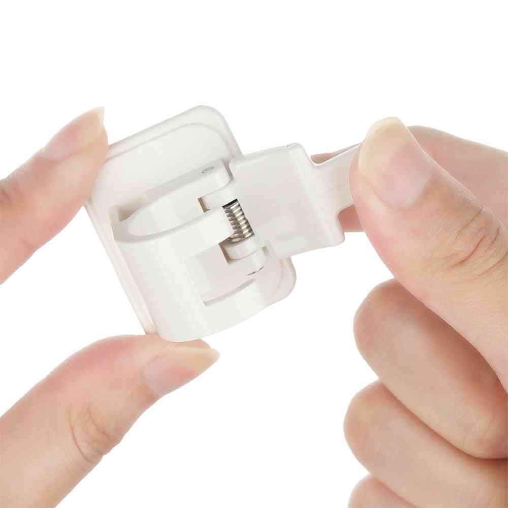 Adhesive Wall Curtain White Shower Curtain Rod Fixing Clip, Hooks