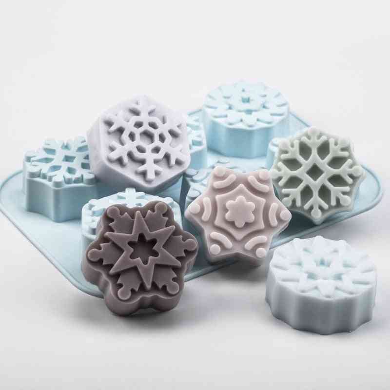 Christmas Snowflake Silicone Soap Mold - Aroma Gypsum Plaster Resin Mould