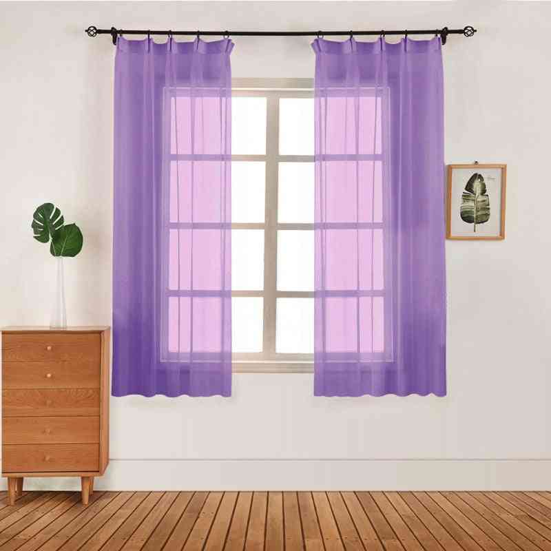 Lightweight, Washable And  Modern Tulle Curtains For Living Room, Window