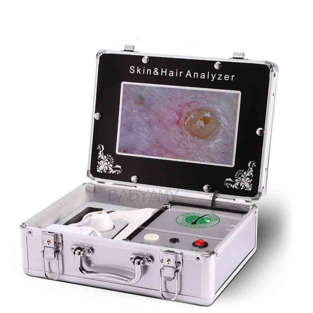 HD 200x 7 palčni lcd analizator kože obraza, stroj za analizo las - digitalna dermoskopska analiza kože, detektor