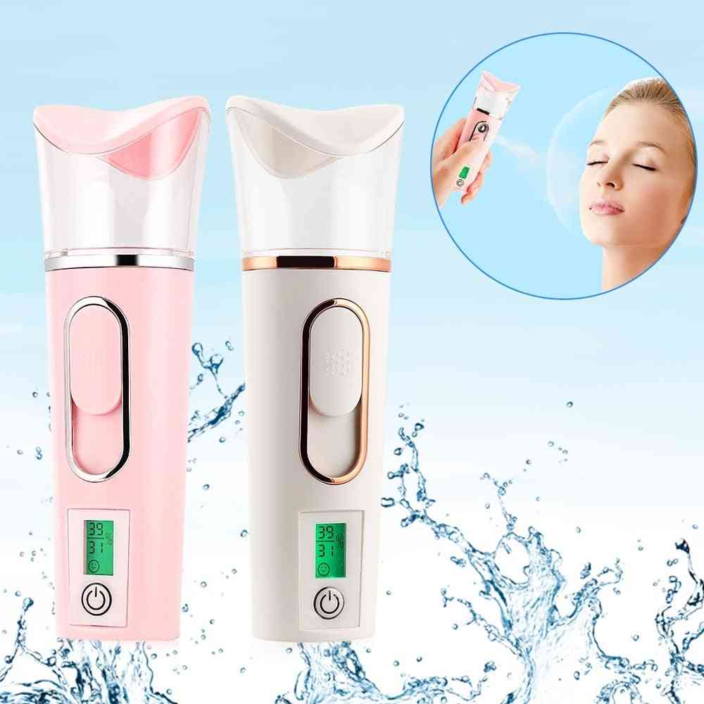 3in1 Facial Steamer For Nano Facial Mister, Skin Test Mist Sprayer, Skin Moisture, Meter Power Bank Usb Face Steamer Humidifier