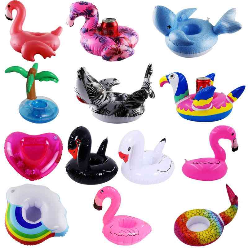 Suporturi pentru pahare gonflabile cu flamingo / gogoși pentru petreceri la piscină