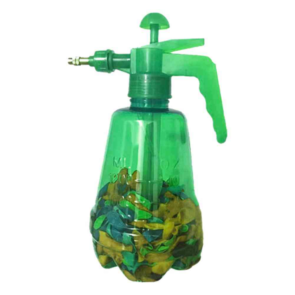 300 Pcs Innovative Water Balloon- Portable Filling Station 3 In 1 Pump Bottle Manual Water Inflation Ball Toy Balloon's