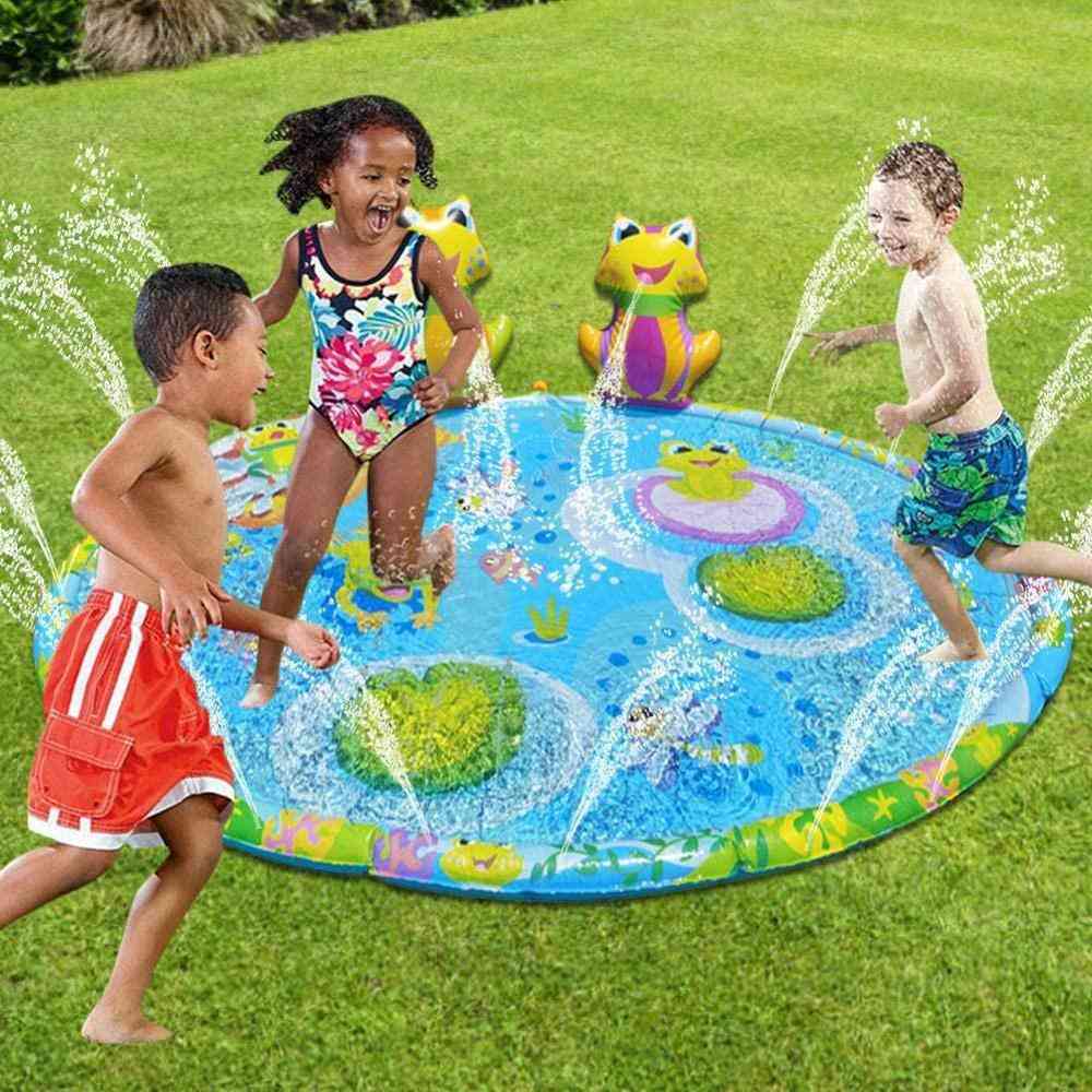 3d sammakko puhallettava vesisuihku leikkiä matto-ulkona nurmikko pelejä pad piha, sprinkleri lapset / perhe, kesä uima-altaan lelut