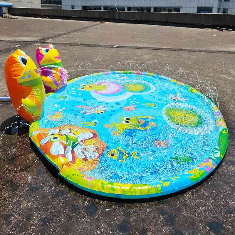 3d sapo inflável spray de água tapete de jogo - jogos de gramado ao ar livre pad jardim sprinkler crianças brinquedos piscina de verão - sapo 3d