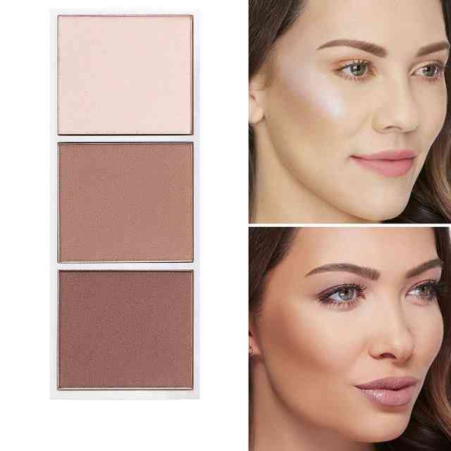 4 Colors Bronzer & Highlighter Palette - Makeup Face Contour Powder