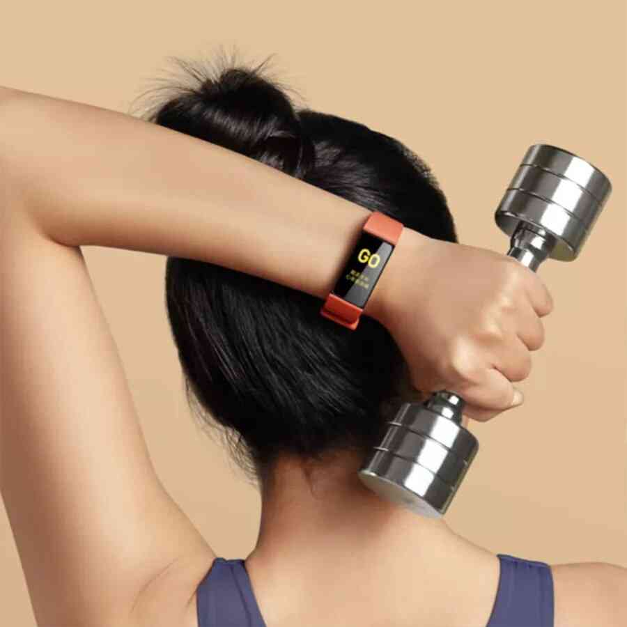 Vattentätt armband - smart hjärtfrekvens en sportmonitor Bluetooth 5.0 - GB svart n film
