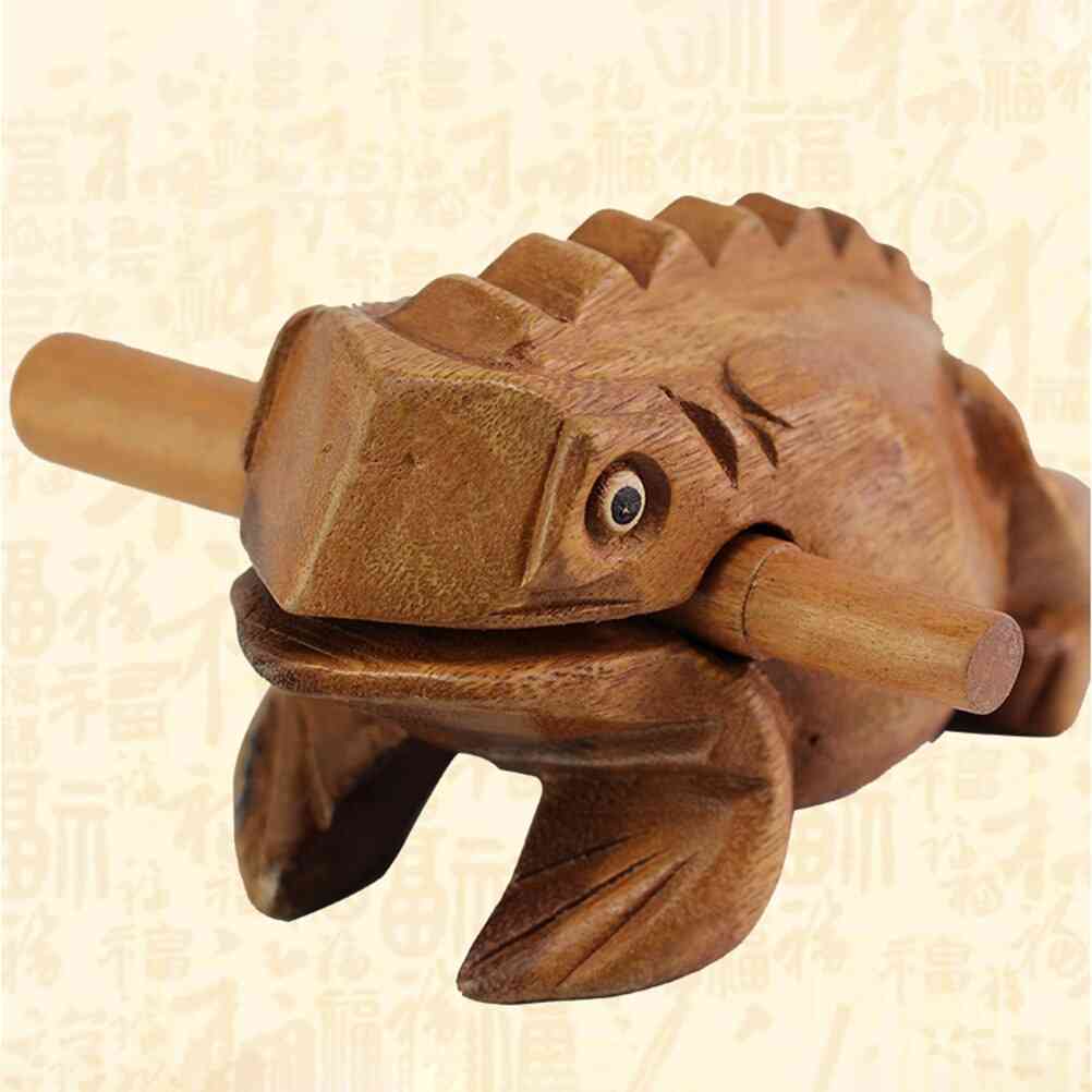 Wooden Animal Money Frog Clackers Musical Instrument Percussion Toy Christmas (as Shown)
