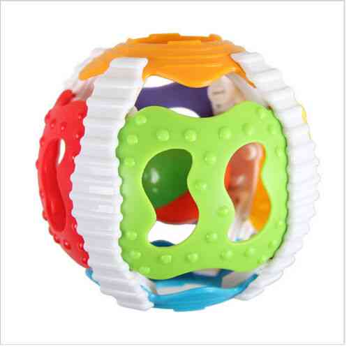 Baby Rattle Infant Sound Ball - Soft Hand Catcher Rattle Baby Hollow Grasping Ball