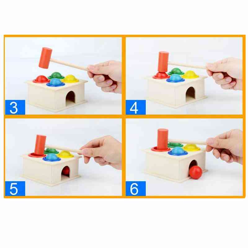 Children Fun Playing Wooden Hamster Game-early Learning Educational