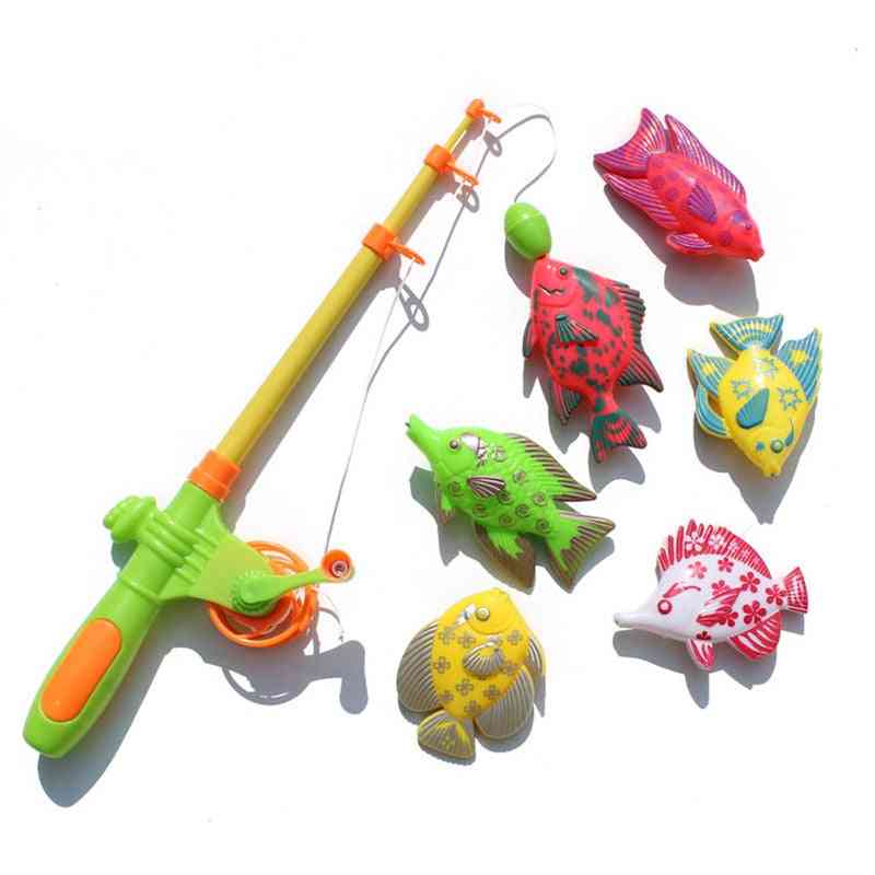 Jogos de pesca para crianças - brinquedo de vara de pescar magnética, vara retrátil para crianças - 1 peça