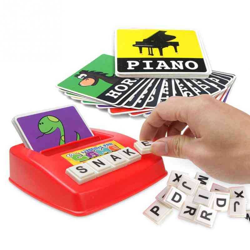 Carta da gioco alfabeto per bambini lettere dell'alfabeto inglese apprendimento- vocabolario parola immagine corrispondenza giocattoli educativi -