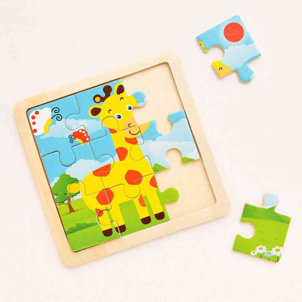 17 Styles Development Learning Color Shape, 3d Wooden Puzzle Cartoon Educational Toy