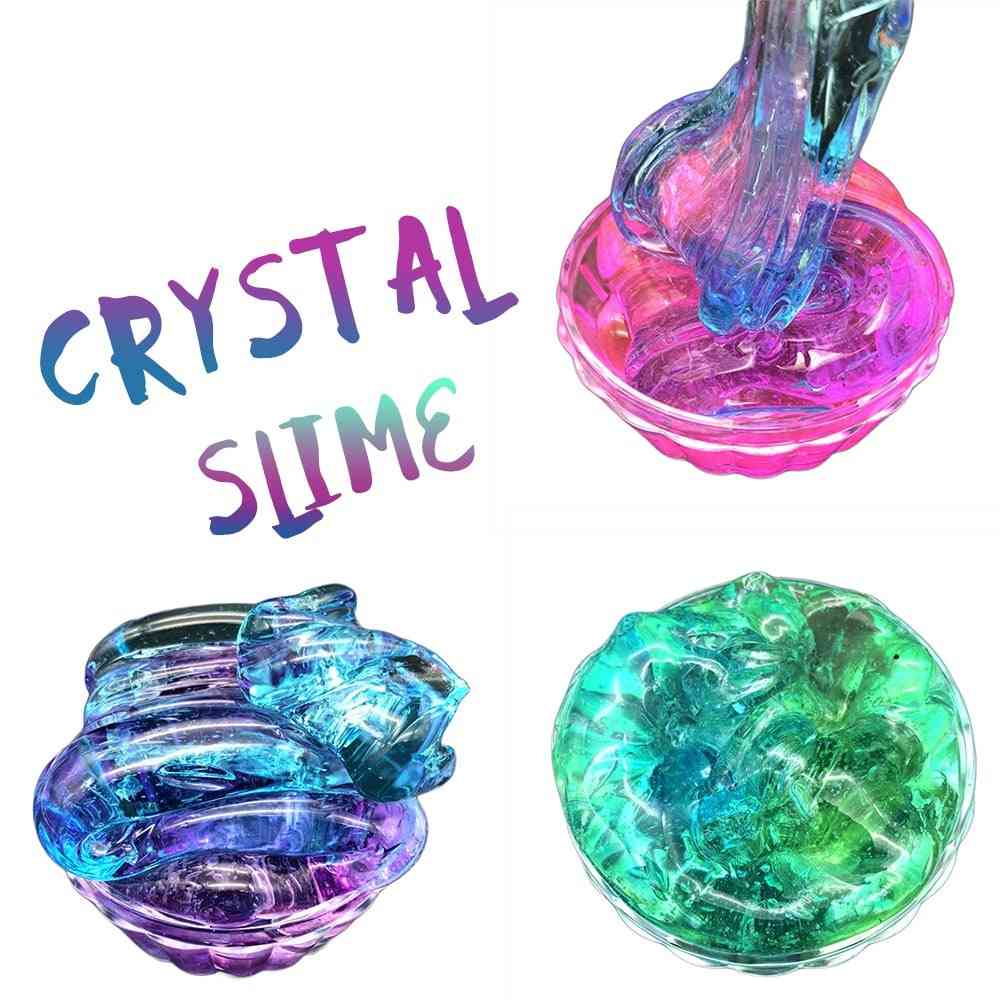 Diy Magic Mix Crystal Slime- Supplies Clear Fluffy Foam Putty Plasticine Cloud Slime Ball Clay Sand Kit For Kids