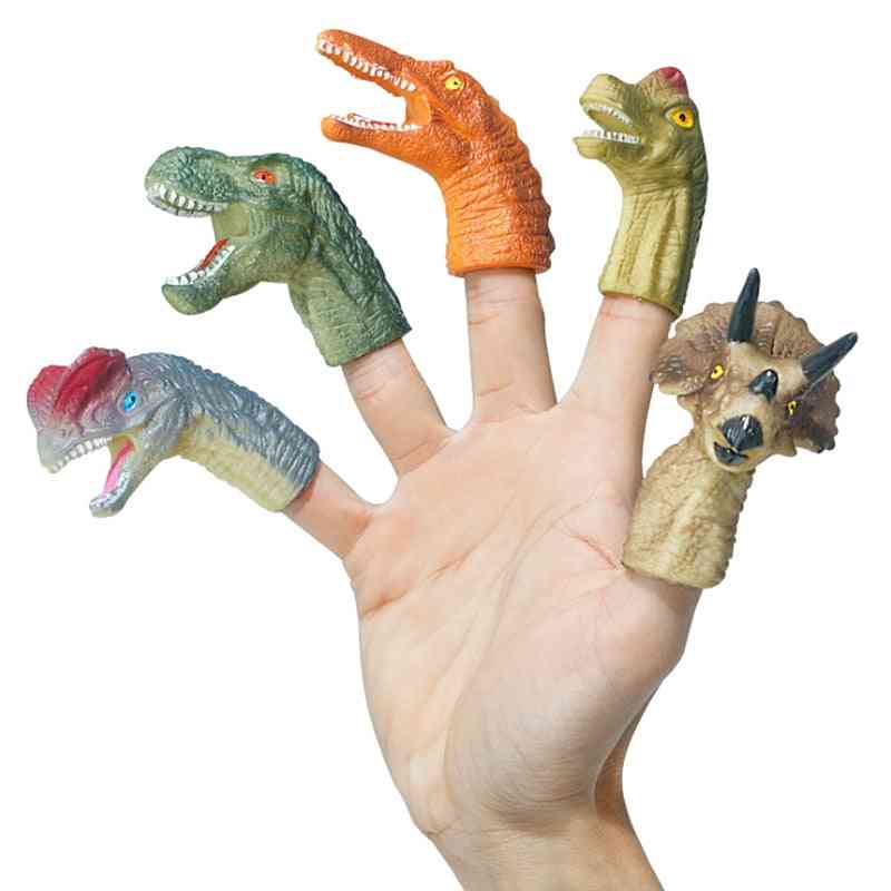 5kpl mini sarjakuva realistinen lohikäärme dinosaurus sormenuket asettaa roolipelejä, kerro tarina prop lapsille - kirjoita