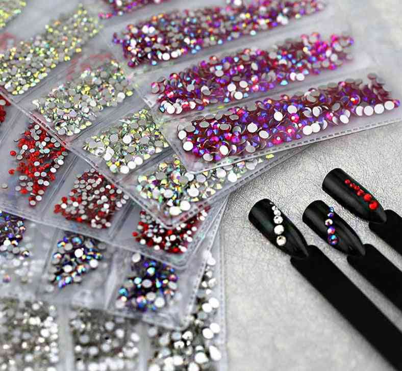 Multi-size Glass Rhinestones For Nails Art, Phone Cases, Clothes Decorations