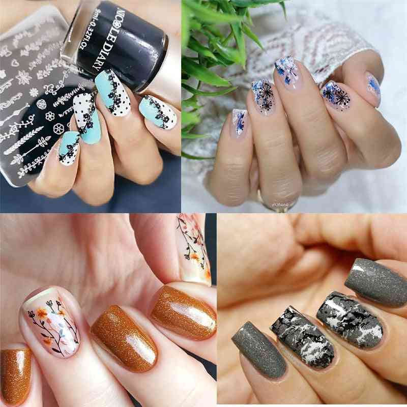 Stainless Steel Stamping Plates Flowers For Nail Art