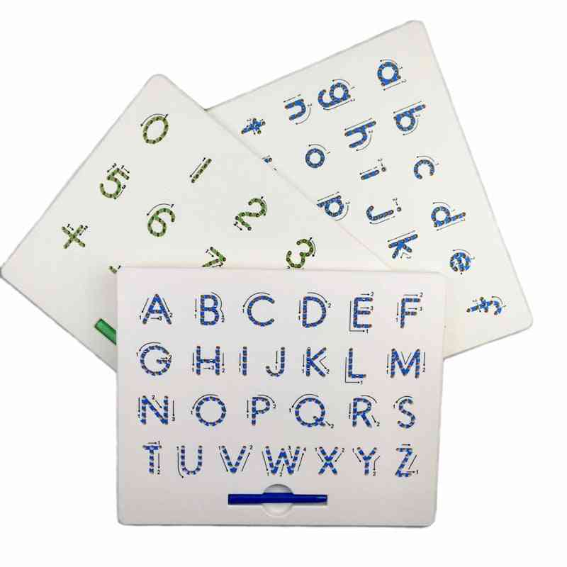 Alphabet Numbers Writing Memo Magnetic Tablet Drawing Board Educational Kid Toy