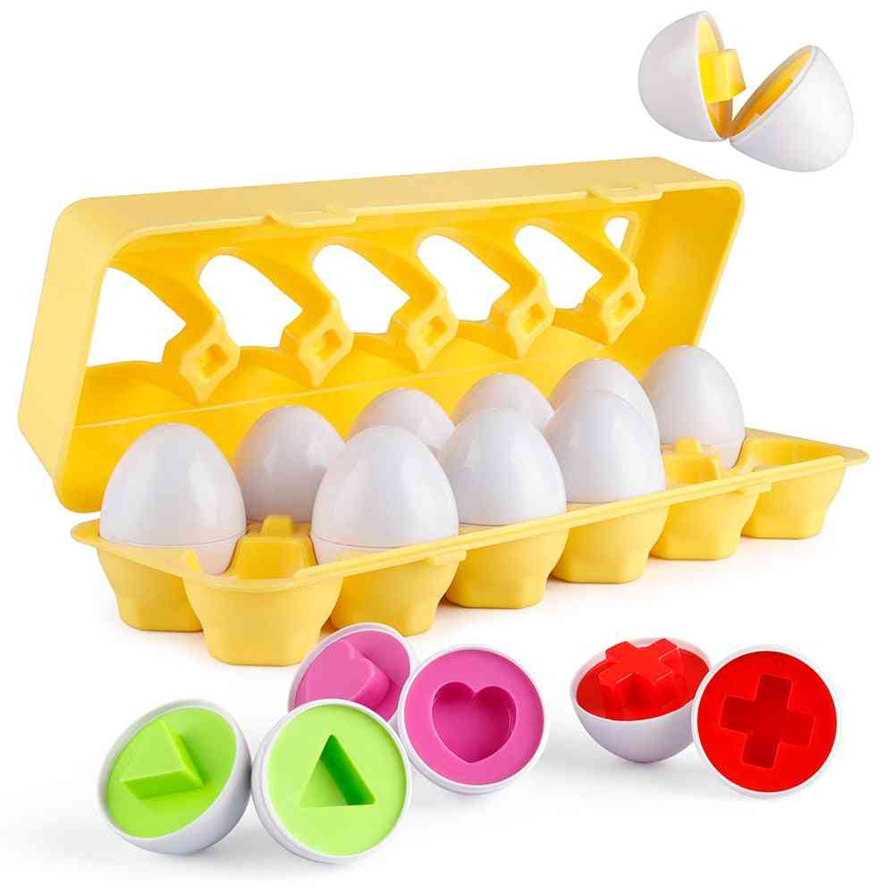 Coogan Matching Eggs Set- Shape Recognition Sorter Puzzle For Easter Bingo Game