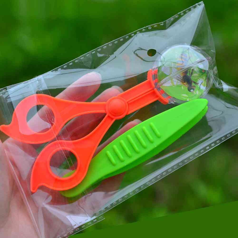 2 stks / set Bug Insect Catcher Schaar Tang Pincet Klem Cleaning Tool Kids Toy (als foto show) -
