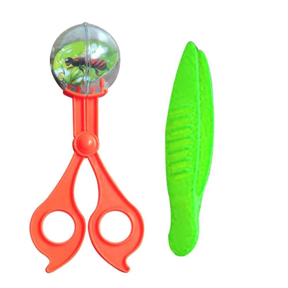 2 stks / set Bug Insect Catcher Schaar Tang Pincet Klem Cleaning Tool Kids Toy (als foto show) -