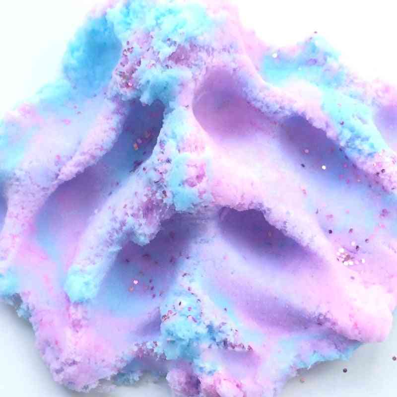 Kolorowe chmurki szlam puszysty polimer antystresowe uroki bawełniane błoto, magiczna kryształowa glina - plastelina dostarcza zabawki dla dzieci - 10g niebieski