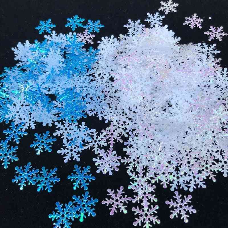 200/300pcs Artificial Snowflakes Decor Frozen Party Xmas Decorations For Home, Wedding, Birthday