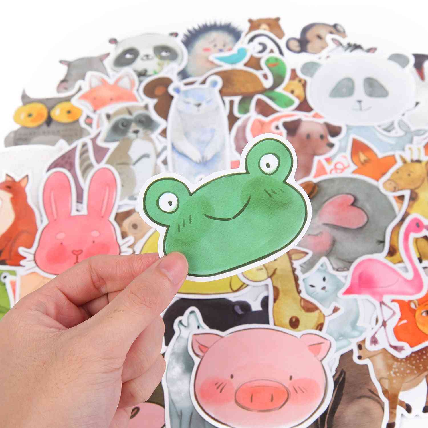 Waterproof Super Cute Cartoon Animal Stickers For Car, Laptop, Phone Pad