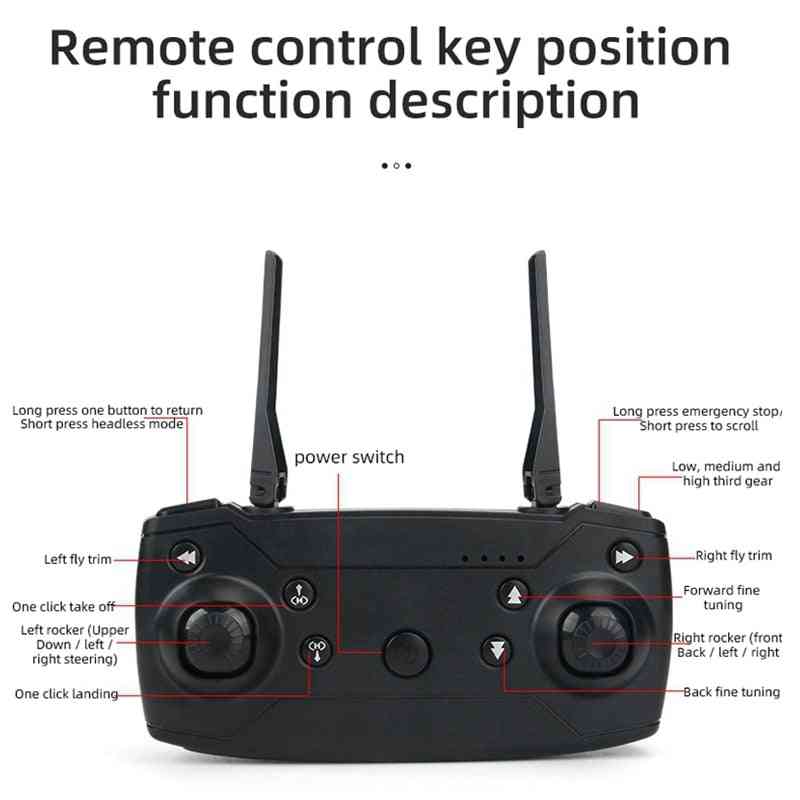 дрон, 4k с wifi, rc drone с оптичен поток, управление с жестове - сгъваем тип