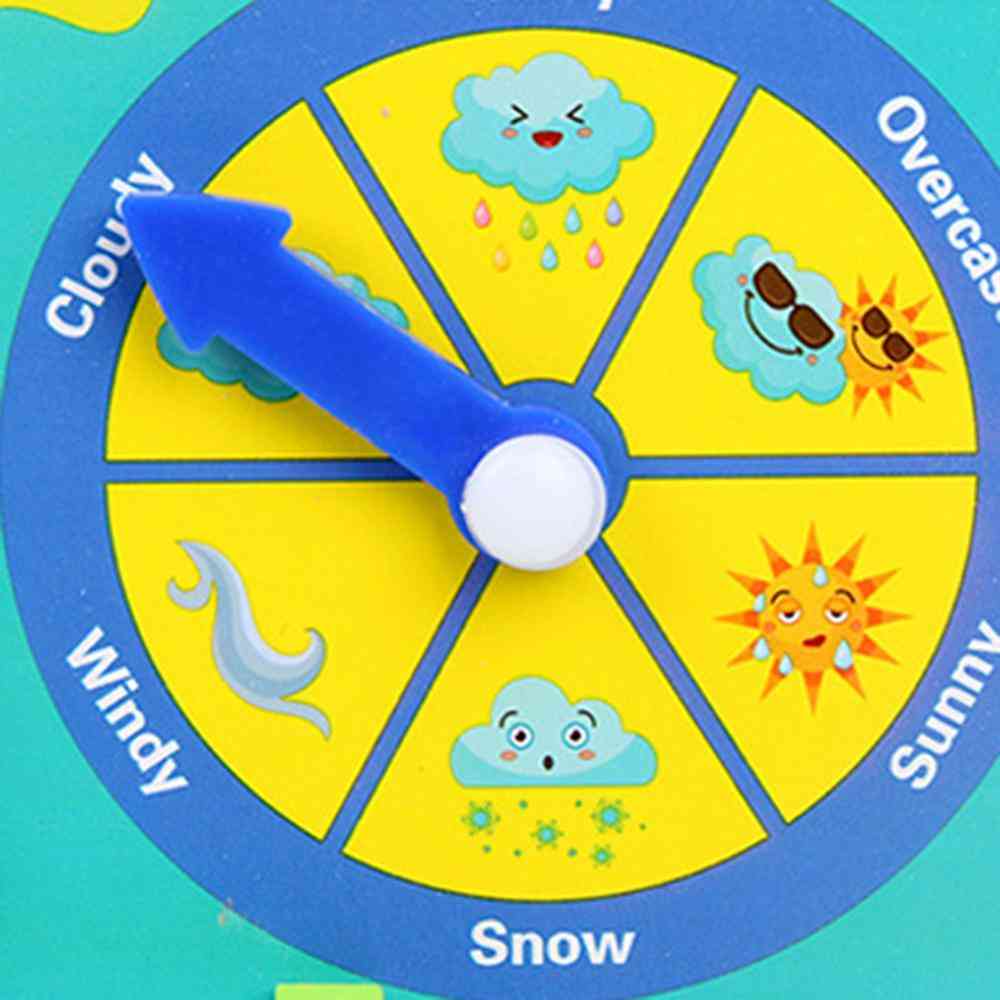 Dřevěná montessori, hodiny kalendář počasí sezóna měsíc kognitivní deska děti čas poznávání předškolní vzdělávací hračka