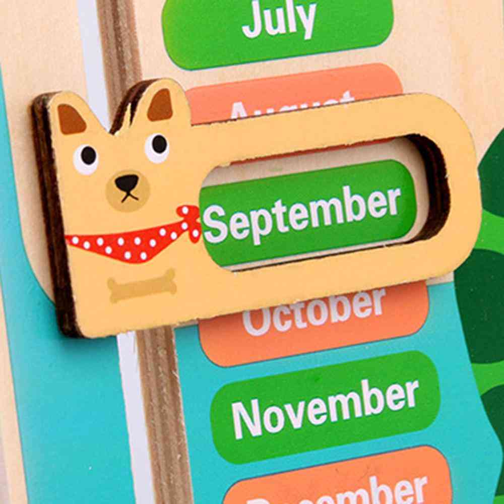 Trä montessori, klocka kalender väder säsong månad kognitiv styrelse barn tid kognition förskole pedagogisk leksak -