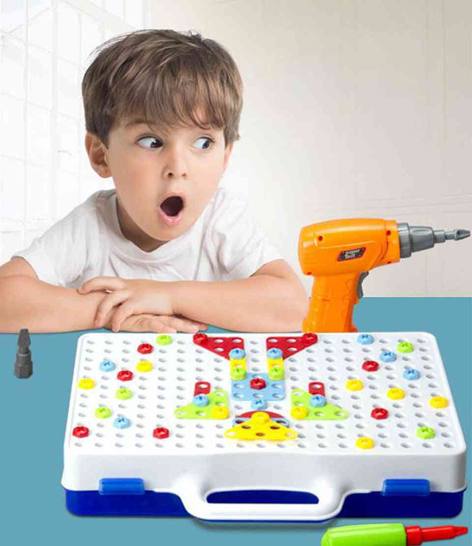 Elektromos fúró és anya szerszámkészlet puzzle fiúknak
