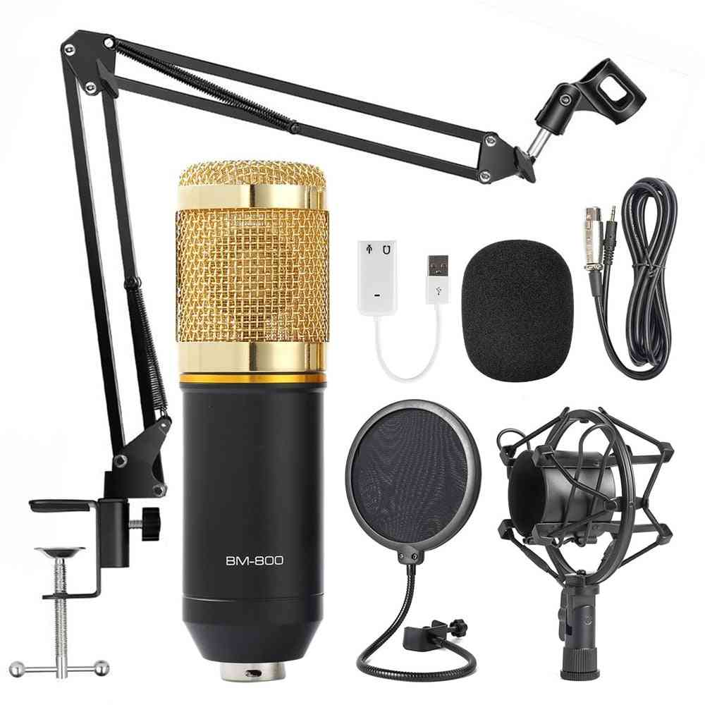 Ročni mikrofon - studijski kondenzatorski mikrofon za snemanje ktv, radia in braod