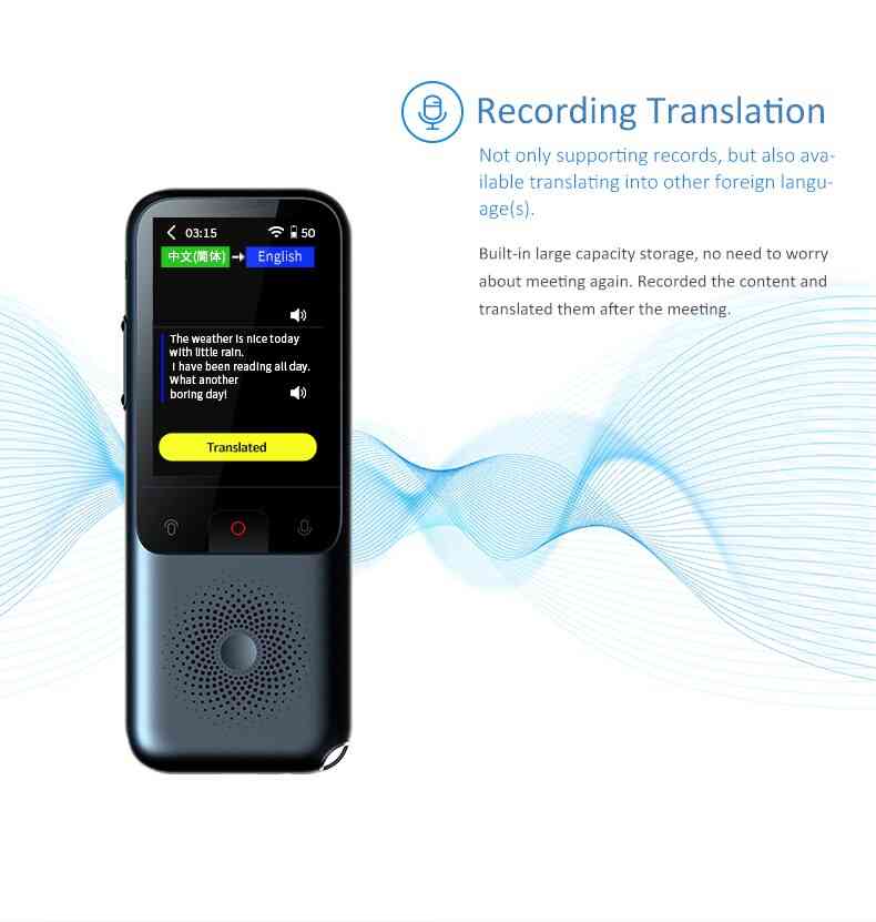 New T11 Portable Offline In Real Time, Smart Voice Translator In 138 Language