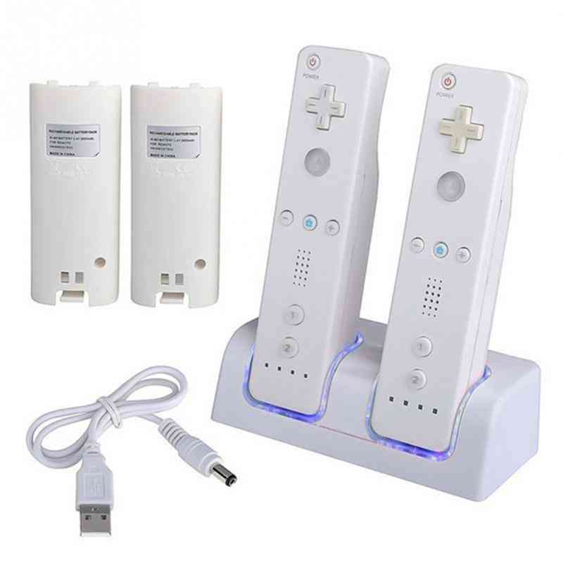 New Remote Controller Dual Charging Dock Station + Battery Pack