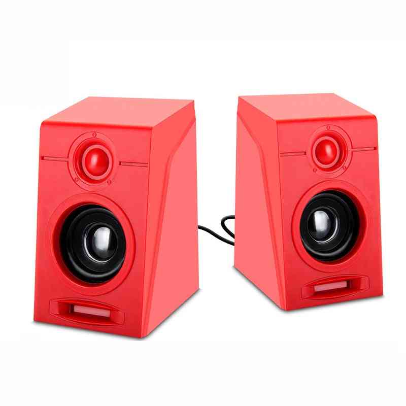 Usb Wired Wooden Combination Speakers - Speakers, Bass Stereo, Music Player, Subwoofer Sound Box