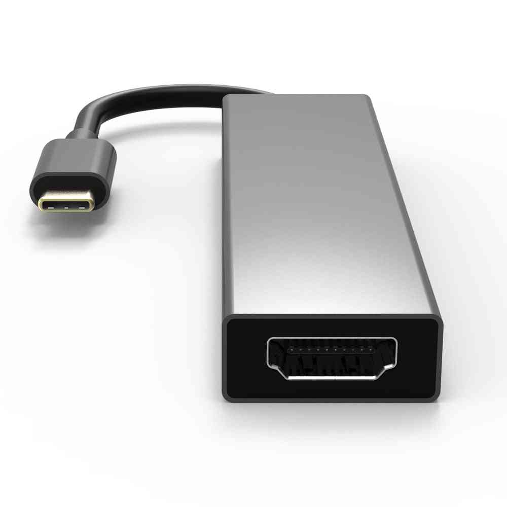 Adapter kabla koncentratora typu c do hdmi 4k, usb3.0 do dowolnego urządzenia z interfejsem USB c -